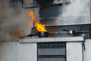 Combustible materials catch fire through direct contact with flames